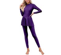 Badeanzug Damen Push Up Badeanzüge für Damen mit Bügel Push Up Ganzkörper Mit Langen Ärmeln Für Sonne Strand Und Surfen für Schwimmbader Sommer