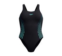 Badeanzug, Damen Speedo End+ Placem Muscleb Bleu 38