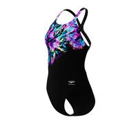 Speedo Club Training Bedruckter Powerback Badeanzug Damen