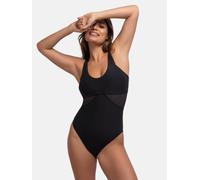 Badeanzug DORINA "SAINT TROPEZ", Damen, Gr. S, N-Gr, schwarz, Microfaser, Obermaterial: 64% Polyester, 21% Elasthan, 15% Polyamid, unifarben, Badeanzüge Badeanzug, Ohne Bügel, Powermesh, herausnehmbar