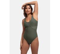Dorina Saint Tropez Shaping-Badeanzug mit abnehmbaren Polstern, bügelloses Design, breite Träger, Mikro-Textilgewebe & Powermesh, Hakenverschluss am Rücken, Grün