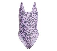 Badeanzug, einteilig, mit Animal-Print, Rückenteil in U-Form, Damen adidas Essentials Lila 36