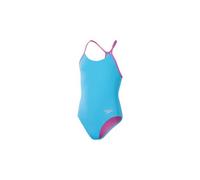 badeanzug fur madchen solid lane line back blau pink