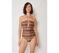 Badeanzug Golden Chevron Braun L