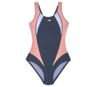 Badeanzug KANGAROOS, Mädchen, Gr. 122/128, N-Gr, bunt (rauchblau, hummer), Recycling-Polyamid, unifarben, Badeanzüge Badeanzug, im sportlichen Farbmix (64225037-122)