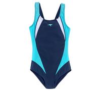 Badeanzug KANGAROOS, Mädchen, Gr. 140, N-Gr, blau (marine), Polyamid, Badeanzüge Badeanzug, mit sportlichen Kontrasteinsätzen (742267-140) marine