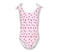 Badeanzug KIDS ONLY "KOGBEACH KNOT SWIMSUIT ACC", Mädchen, Gr. 122/128, N-Gr, rosa (romance rose aop:strawberry stripe), Polyamid, gestreift, Badeanzüge Badeanzug, mit tollen Knotendetails auf der Sch