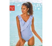 LASCANA Damen Badeanzug blau, Größe 38, 6819370 Blau S