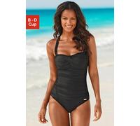 LASCANA Badeanzug, mit modischem Rücken 38, Cup D schwarz Damen Badeanzüge Damenbademode Badeanzug 38, Cup D schwarz