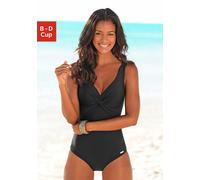 Badeanzug LASCANA Gr. 44, Cup B, schwarz Damen Badeanzüge Ocean Blue mit Shaping-Effekt Bestseller (824626-44)