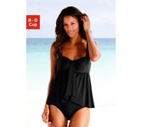 Badeanzug LASCANA Gr. 48, Cup B, schwarz Damen Badeanzüge Ocean Blue mit gerafftem Oberteil und Shaping-Effekt Bestseller (450680-48)