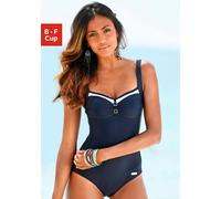 Badeanzug LASCANA Gr. 48, Cup C, blau (marine) Damen Badeanzüge (477254-48) marine