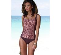 LASCANA Badeanzug Damen bordeaux bedruckt Gr.48 Cup C