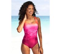 Badeanzug LASCANA, Damen, Gr. 48, Cup E, orange, berry, Obermaterial: 80% Polyamid, 20% Elasthan. Futter: 92% Polyester, 8% Elasthan. Miedereinsatz: 85% Polyamid, 15% Elasthan. Wattierung: 100% Polyes