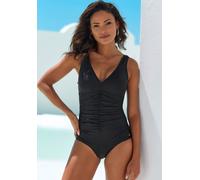 Badeanzug LASCANA "Ronda", Damen, Gr. 40, Cup D, schwarz, Obermaterial: 82% Polyamid, 18% Elasthan. Futter: 100% Polyester. Miedereinsatz: 82% Polyamid, 18% Elasthan, unifarben, Badeanzüge Badeanzug,