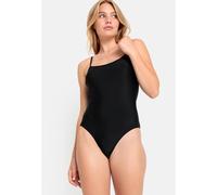 Badeanzug LSCN BY LASCANA "Gina", Damen, Gr. 42, Cup C/D, schwarz, Recycling-Polyamid, unifarben, Badeanzüge Badeanzug, mit gebundenen Trägern im Rücken (75665167-42)