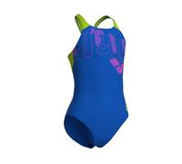 GIRL'S ARENA TALES SWIMSUIT V BACK BLUE CHINA-ARTIC LIME 128 BLUE CHINA-ARTIC LIME