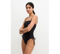 Badeanzug MARC O'POLO "Abstract Floral AOP", Damen, Gr. XL (46), N-Gr, schwarz, Obermaterial: 84% Polyamid, 16% Elasthan, Badeanzüge Badeanzug (68784108-XL) schwarz