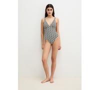 Badeanzug MARC O'POLO "Millefleur", Damen, Gr. M (40), N-Gr, millefleur print schwarz navy, Obermaterial: 84% Polyamid, 16% Elasthan, Badeanzüge Badeanzug (58311833-M) millefleur print schwarz navy