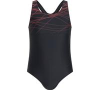 Badeanzug MCKINLEY "MÄ.-SCHWIMMANZUG PAMELA G", Mädchen, Gr. 128, N-Gr, schwarz (schwarz, rot light), Single Jersey, Polyamid, unifarben, Badeanzüge Badeanzug, für Kinder, sportlicher Stil, Regular Fi