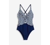 Badeanzug mit Cut Out und Volants 42