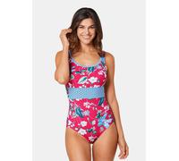 Badeanzug mit hochgezogenem Ausschnitt pink 46 B