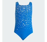 Adidas Glitter V-back Swimsuit Blau 5-6 Years Mädchen
