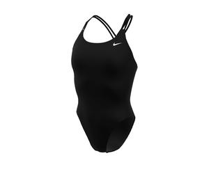 Badeanzug NIKE "SPIDERBACK ONE PIECE", Damen, Gr. 36, N-Gr, schwarz, Jersey, Obermaterial: 100% Polyester, Badeanzüge Badeanzug, mit doppelten Trägern, sportlicher Stil, chlorbeständig (61644868-36) s