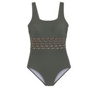 LASCANA Badeanzug Damen oliv-leo Gr.44 Cup F