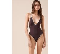 Badeanzug Premium Embroidery Braun L