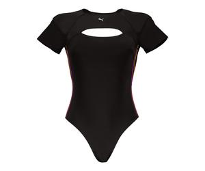 Badeanzug PUMA, Damen, Gr. L, N-Gr, schwarz, Obermaterial: 80% Polyamid, 20% Elasthan, unifarben, Badeanzüge Badeanzug, mit coolem Cut-out (37988563-L) schwarz