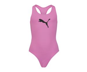 Badeanzug PUMA "PUMA SWIM GIRLS RACERBACK SWIMSUIT", Mädchen, Gr. 116, N-Gr, opera mauve, Obermaterial: 80% Polyamid, 20% Elasthan, Badeanzüge Badeanzug, Racerback-Passform (43190413-116)