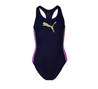 Badeanzug PUMA "PUMA SWIM GIRLS T7 SWIMSUIT 1P", Mädchen, Gr. 128, N-Gr, navy, electric orchid, Obermaterial: 82% Polyester, 18% Elasthan, Badeanzüge Badeanzug (29644648-128)