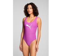 Badeanzug PUMA "PUMA SWIM WOMEN SWIMSUIT", Damen, Gr. M, N-Gr, electric orchid, Obermaterial: 80% Polyamid, 20% Elasthan, Badeanzüge Badeanzug, mit Logoprint vorn (42990203-M) electric orchid