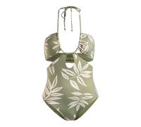 Badeanzug ROXY "Beach Classics Fashion", Damen, Gr. XL, grün (oil grün leavin), 87% Nylon, 13% Elasthan, Badeanzüge Badeanzug (60509151-XL)