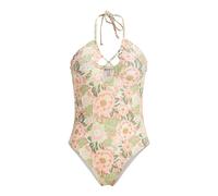 Badeanzug ROXY "Canarias", Damen, Gr. S, grün (oil grün wild flower swim), 93% Nylon, 7% Elasthan, Badeanzüge Badeanzug (88104343-S) oil grün wild flower swim