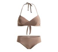 Badeanzug ROXY "Lasca", Damen, Gr. S, grau (deep taupe), 78% Nylon, 9% Nylon, 7, 00% Metall, 6, 00% Elasthan, Badeanzüge Badeanzug (83451902-S) deep taupe