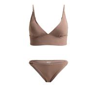Badeanzug ROXY "Lasca", Damen, Gr. XL, grau (deep taupe), Obermaterial: 78% Nylon, 9% Nylon, 7, 00% Metall, 6, 00% Elasthan;, Badeanzüge Badeanzug (16773933-XL)