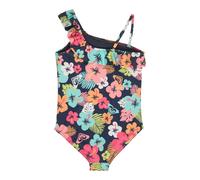 Badeanzug ROXY "Morning Flower", Damen, Gr. 4(101-108cm), mood indigo morning flowers tw, Recycling-Polyester, Badeanzüge Badeanzug (58354849-4)