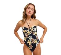 Badeanzug ROXY "Nostalgic Feel", Damen, Gr. L, anthrazit nostalgic feels, Recycling-Polyester, Badeanzüge Badeanzug (13848124-L) anthrazit nostalgic feels