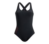 Badeanzug ROXY "Roxy Active 2024", Damen, Gr. L, grau (anthrazit), 75% Nylon, 25% Elasthan, Badeanzüge Badeanzug (50257960-L) anthrazit