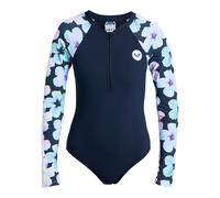 Badeanzug ROXY "Roxy Active", Damen, Gr. XS, blau (anthrazit im fleur real), Obermaterial: 75% Nylon, 25% Elasthan., Badeanzüge Badeanzug (13218561-XS) anthrazit im fleur real