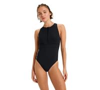 Badeanzug ROXY "Roxy Active High Perf One Piec", Damen, Gr. XXL, grau (anthrazit), Obermaterial: 75% Nylon, 25% Elasthan;, Badeanzüge Badeanzug (89906719-XXL)