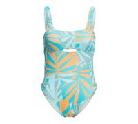 Badeanzug ROXY "Roxy Pro The Double Line", Damen, Gr. XS, blau (blau surf all palmed out), 78% Polyamid, 22% Elasthan, Badeanzüge Badeanzug (19534145-XS)