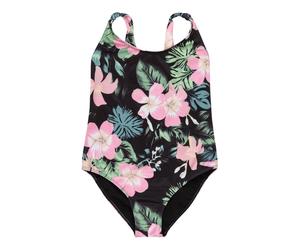 Badeanzug ROXY "Shadow Floral", Mädchen, Gr. 12(148-156cm), schwarz, Obermaterial: 18% Elasthan, 82% Microfaser;, Badeanzüge Badeanzug (14727666-12) schwarz