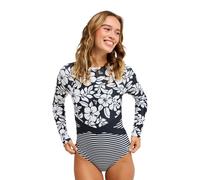 Anthracite The Mo Roxy Summer Surf Woman Long Sleeve Back Zip Shorty Grau L Frau