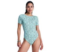 Badeanzug ROXY "Sun Babe", Damen, Gr. L, grün (oil grün wildside paisley), Polyester, Badeanzüge Badeanzug (30075725-L) oil grün wildside paisley