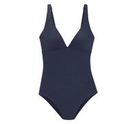 Badeanzug S.OLIVER "Olivia", Damen, Gr. 34, Cup A/B, blau (marine), Obermaterial: 94% Polyester, 6% Elasthan. Futter: 90% Polyester, 10% Elasthan, Strukturmuster, Badeanzüge, Mit Muschelstruktur (2926
