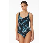 Badeanzug Jersey recycelt Palmen multicolor - Aqua 44