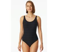 Badeanzug SCHIESSER "Aqua", Damen, Gr. 44, N-Gr, schwarz, Obermaterial: 82% Polyamid, 18% Elasthan, unifarben, Badeanzüge Badeanzug, mit feiner Streifenstruktur (39376528-44) schwarz
